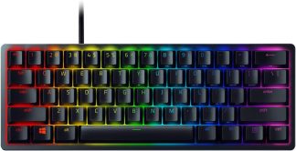 Razer Huntsman Mini 60 % Gaming-Tastatur: Clicky Optical Switches – Rapid Trigger Mode – Chroma RGB-Beleuchtung – PBT-Tastenkappen – Onboard-Speicher – Snap Tap – Klassisches Schwarz