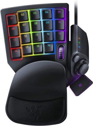 Razer Tartarus Pro - Clavier de jeu - Manette de jeu avec boutons analogiques-optiques et mode de tir rapide (32 boutons programmables, point de déclenchement personnalisable, 8 profils, actionnement réglable) Noir