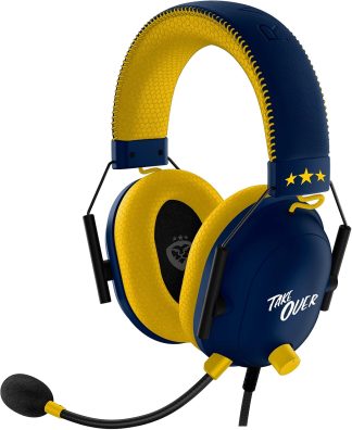 Razer BlackShark V2 Gaming Headset: THX 7.1 Spatial Surround Sound _50mm Drivers_Detachable Mic_for PC, PS4, PS5, Switch, Xbox One, Xbox Series X & S - 3.5mm Audio Jack & USB DAC_CourageJD (Renewed)