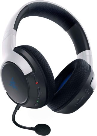 Razer Kaira Dual Wireless Gaming Headset for PlayStation 5 / PS5, PC, Mobile, PS4: Triforce 50mm Drivers - HyperClear Cardioid Mic - 2.4GHz and Bluetooth w/SmartSwitch - EQ Toggle - White/Black