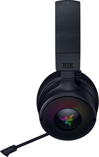 Razer Kraken V4 Wireless Gaming Headset: 2.4GHz, Bluetooth, USB - Super Wideband Mic - 40 mm Drivers - 9 Zone RGB Lighting - for PC, Mac, PS5, Nintendo Switch 2, Steam Deck, Smartphone - Black