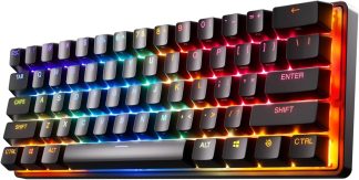 SteelSeries Apex Pro Mini Wireless Keyboard - 60% Design - OmniPoint 2.0 - Quantum 2.0 Wireless - Double Shot PBT Keycaps - Black