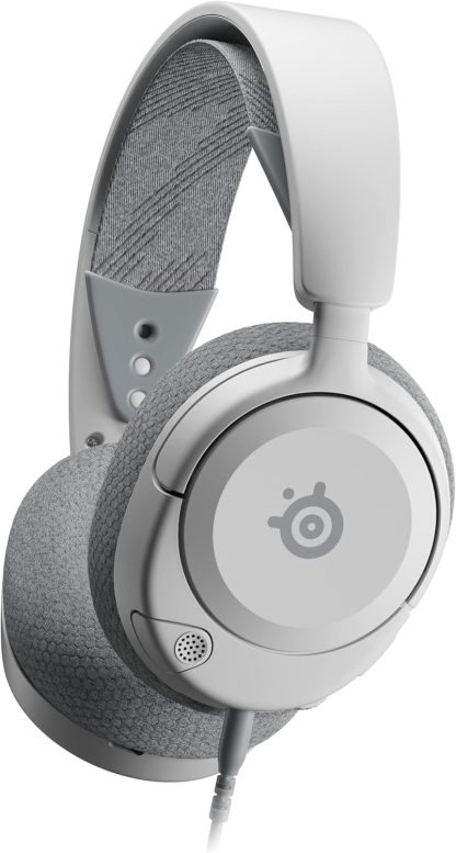 Casque gaming multi-système SteelSeries Arctis Nova 1 — Transducteurs haute fidélité — Audio spatial 360° — Design confortable — Robuste — Ultra léger — Micro antibruit — PC, PS5/PS4, Switch, Xbox - Blanc