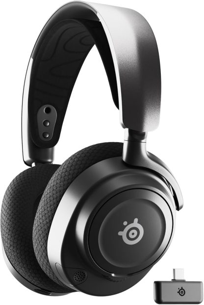 Casque de jeu multiplateforme sans fil SteelSeries Arctis Nova 7 — Transducteurs magnétiques en néodyme — Bluetooth 2,4 GHz et mixte — Batterie USB-C 38 h — Micro ClearCast Gen2 AI — PC, PS5, Switch, VR, mobile